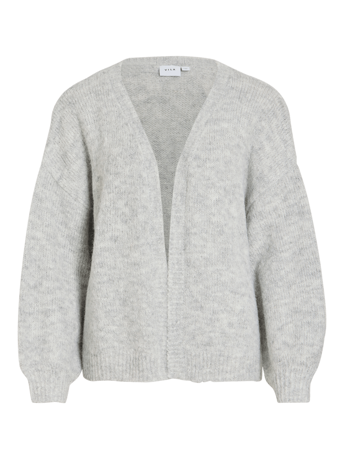 VILAMPE Knitted Cardigan - Medium Grey Melange - VERO MODA & VILA Bergvik